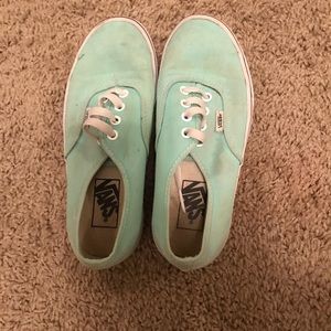 baby blue/ teal vans